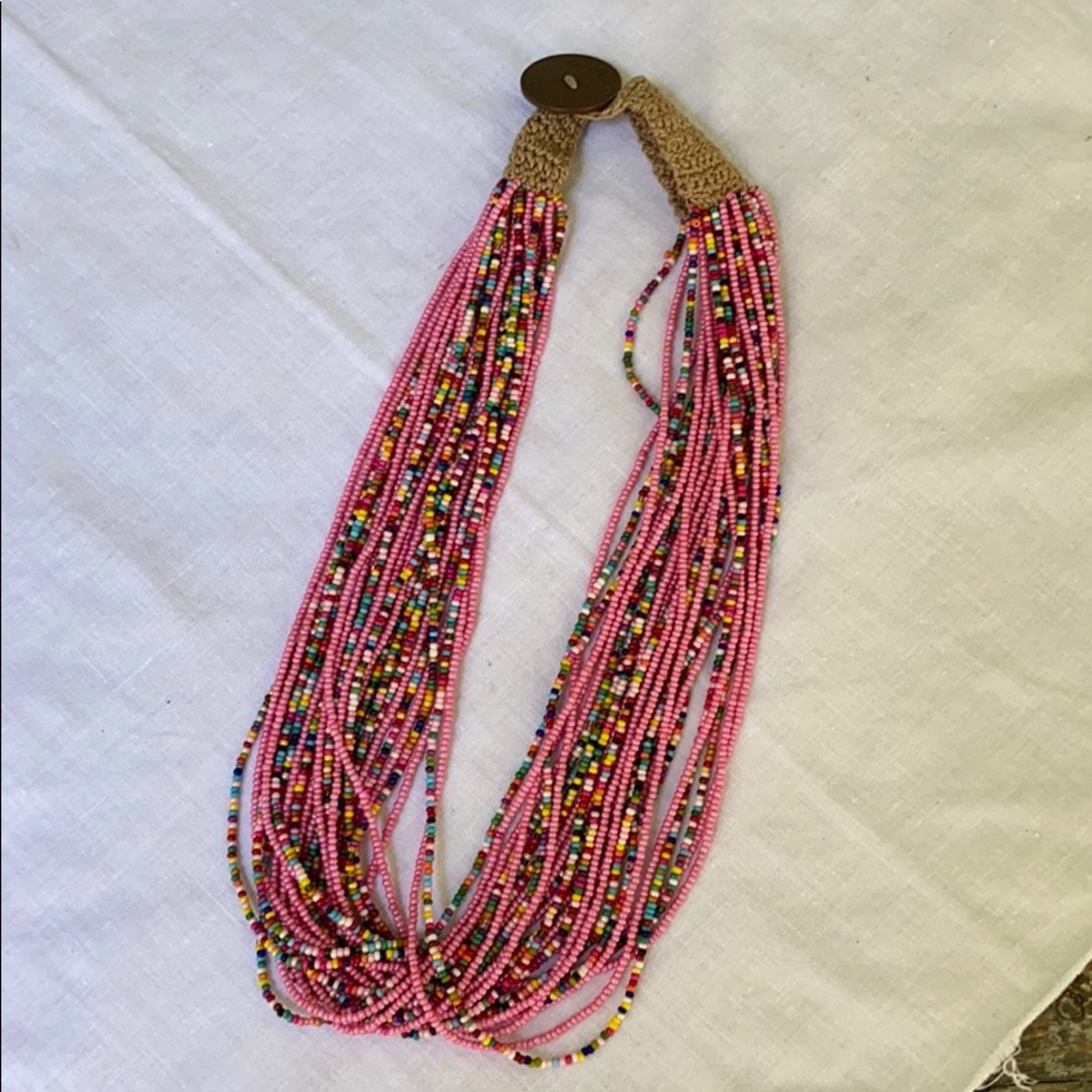 Multi-Strand Seed Bead Necklace View 4